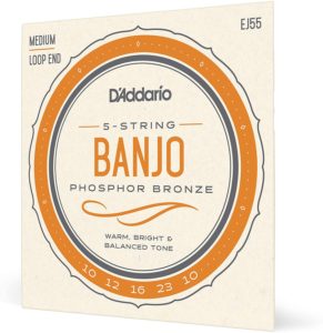 Best Banjo Strings: D'Addario EJ55 5-String Phosphor Bronze Banjo Strings